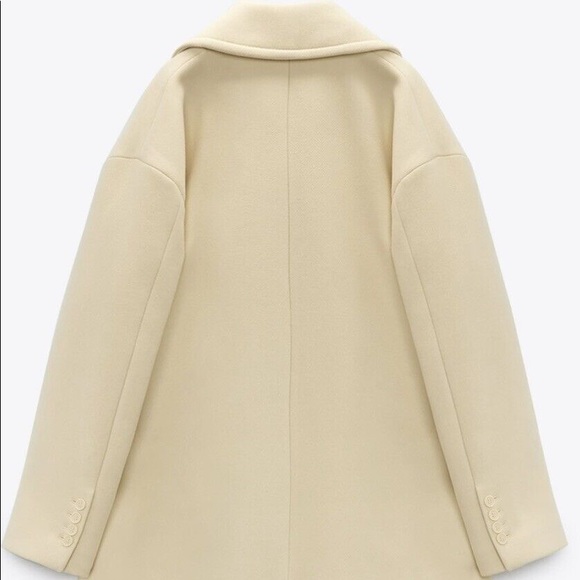 Zara Limited Edition Double-Breasted Italian Wool Blend Coat - Medium - Picture 12 of 16
